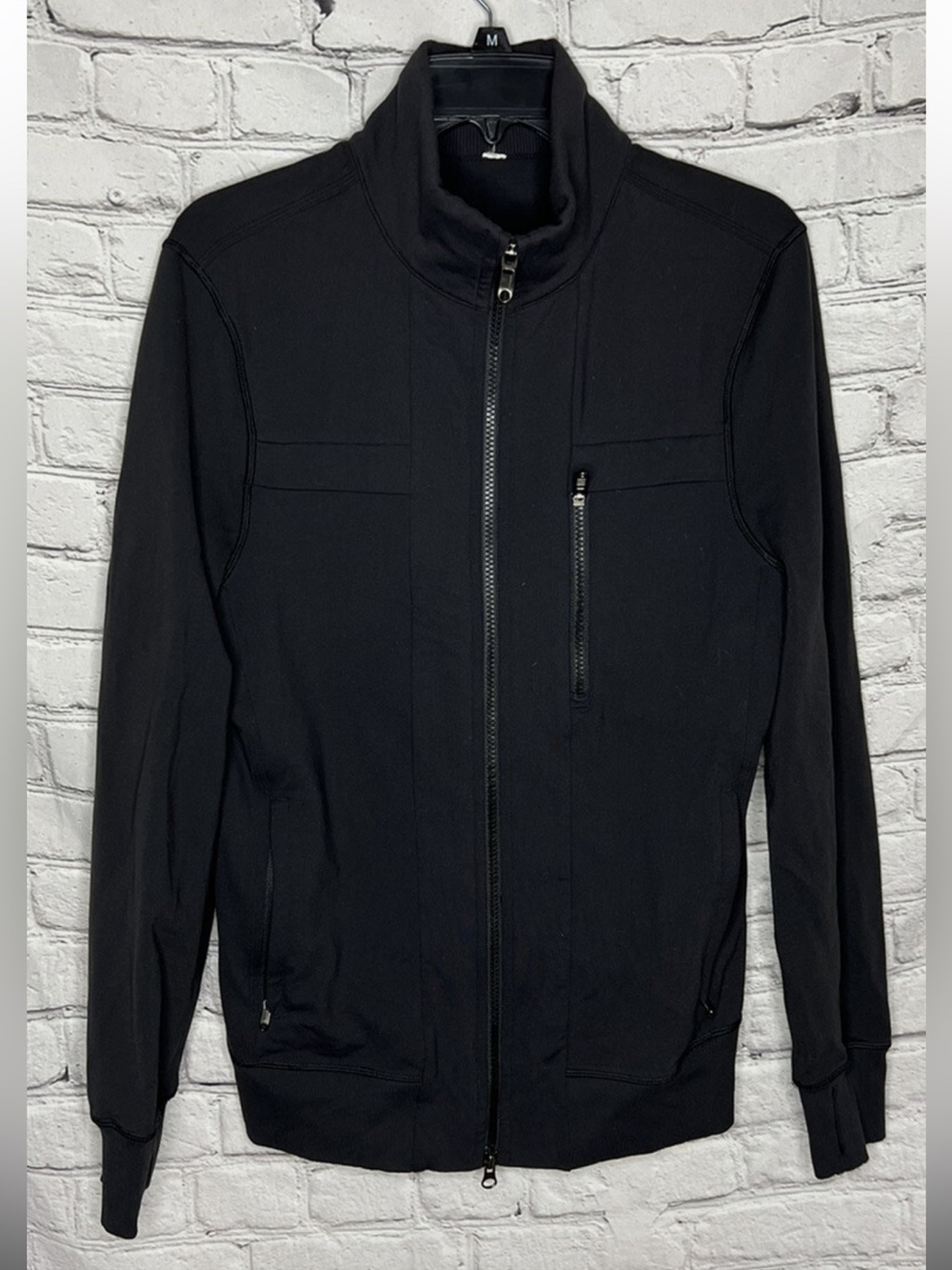 Lululemon Mens Full Zip Athletic Stretch Jacket Black